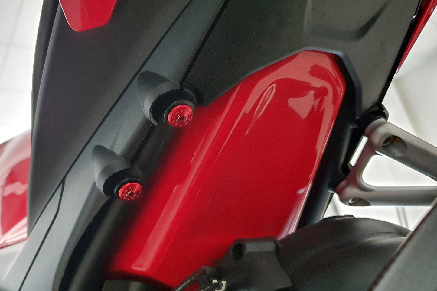 CNC Racing M8 Thread Passenger Rearset / Foot peg Frame Block off Caps