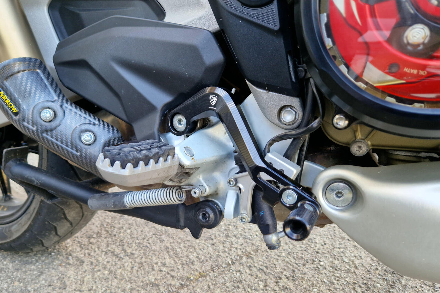 CNC Racing SLIDE Adjustable Rear Brake Lever Kit for Ducati Multistrada V4 RS / Rally