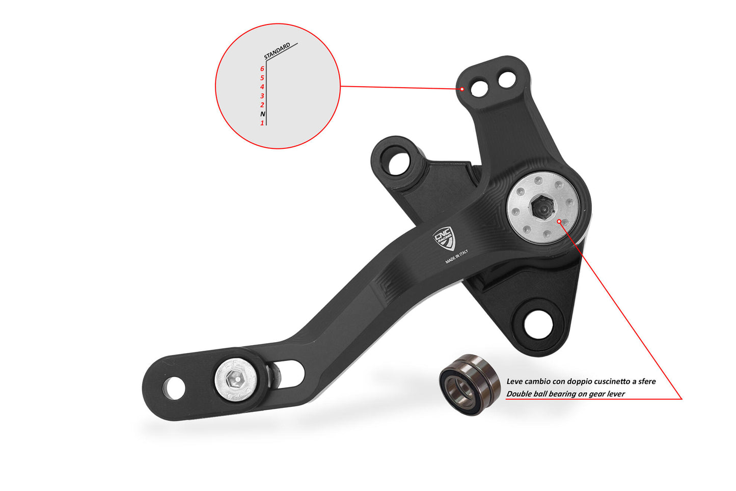CNC Racing SLIDE Adjustable Shift Lever Kit for Ducati Multistrada V4 (all)
