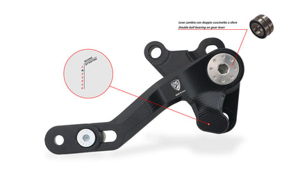 CNC Racing SLIDE Adjustable Reverse (GP) Shift Lever Kit for Ducati Multistrada V4 (all)