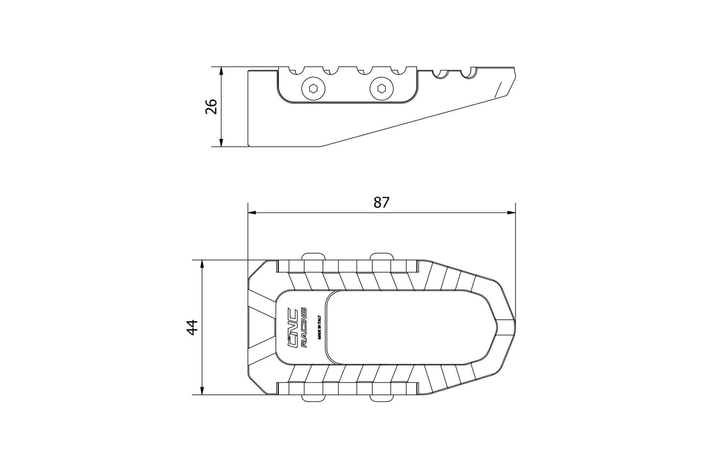 CNC Racing Touring Footpegs
