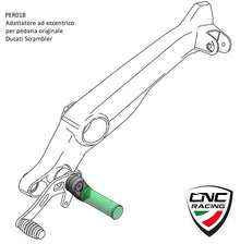 CNC Racing 24 Postion Rider Footpeg Mounts Kit for Ducati Scrambler