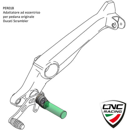 CNC Racing 24 Postion Rider Footpeg Mounts Kit for Ducati Scrambler