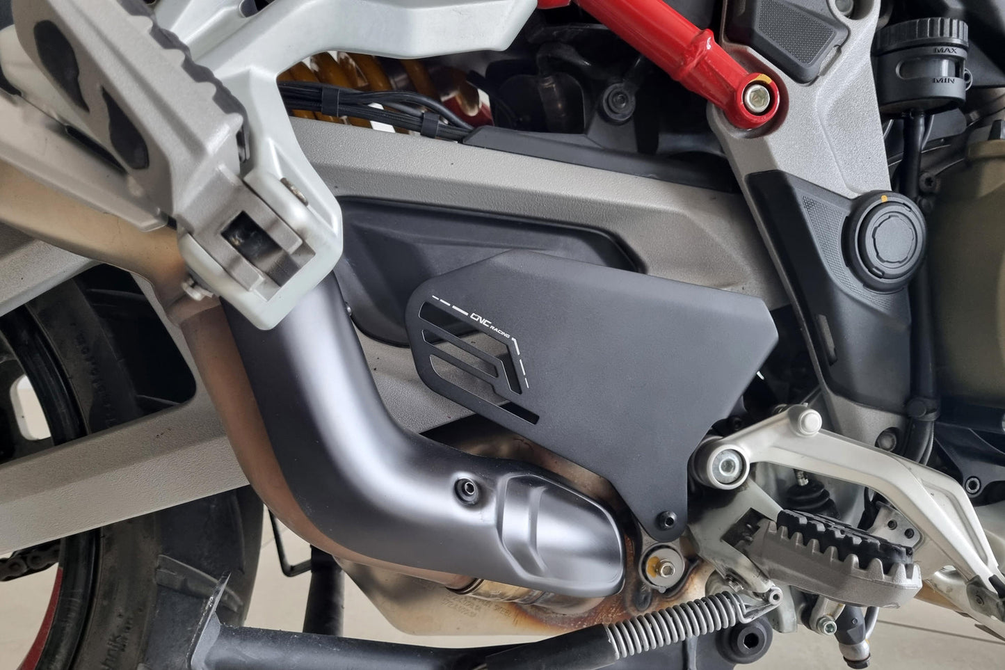 CNC Racing Aluminum Heel Guards for Ducati Multistrada V4