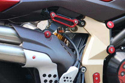 CNC Racing Passenger Rearset / Foot peg Blanking Plate Set / Racing Tie Down Hooks for MV Agusta Brutale and Rush 1000