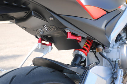 CNC Racing Passenger Rearset / Foot peg Blanking Plate Set / Racing Tie Down Hooks for Aprilia RS 660