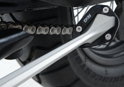 R&G Racing Kickstand Shoe  Triumph Tiger 800 XCx  with centre stand fitted