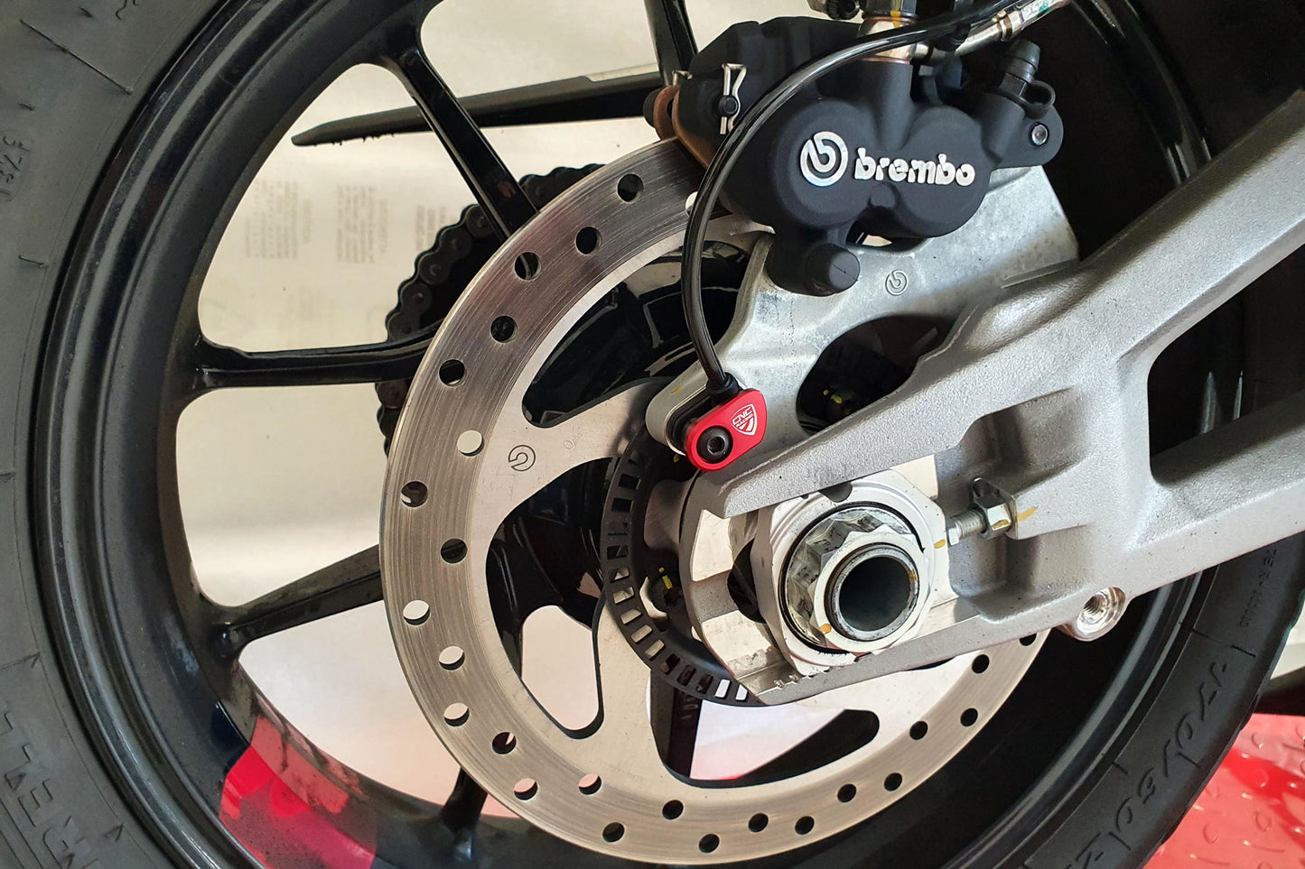 CNC Racing Billet Front or Rear ABS Sensor Protector For Ducati - Left side