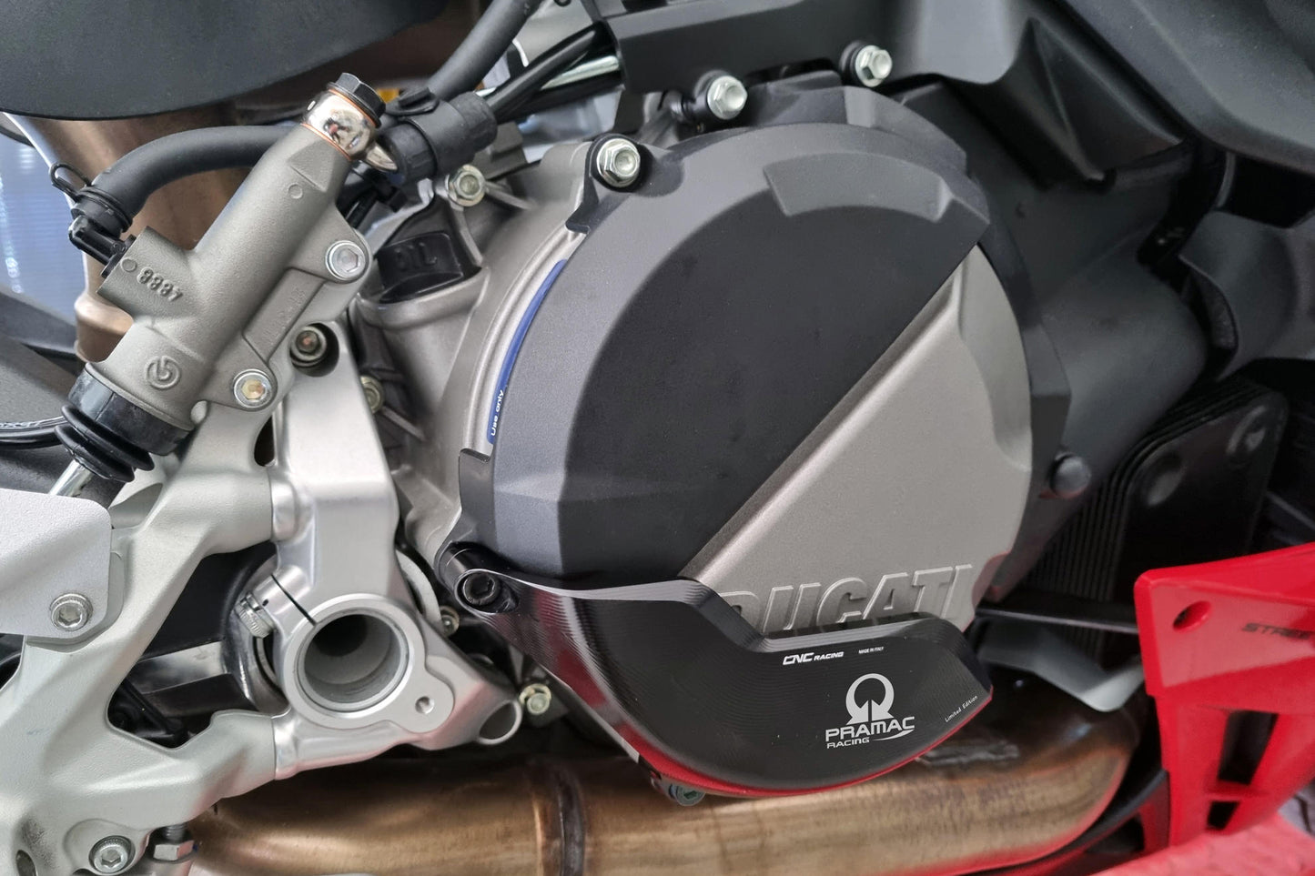 CNC Racing PRAMAC RACING LIMITED EDITION RPS Clutch Guard for Ducati Streetfighter V2