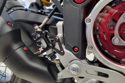 CNC Racing Rear Brake Master Cylinder Protector for the Ducati DesertX
