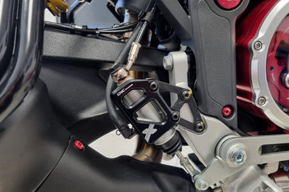 CNC Racing Rear Brake Master Cylinder Protector for the Ducati DesertX