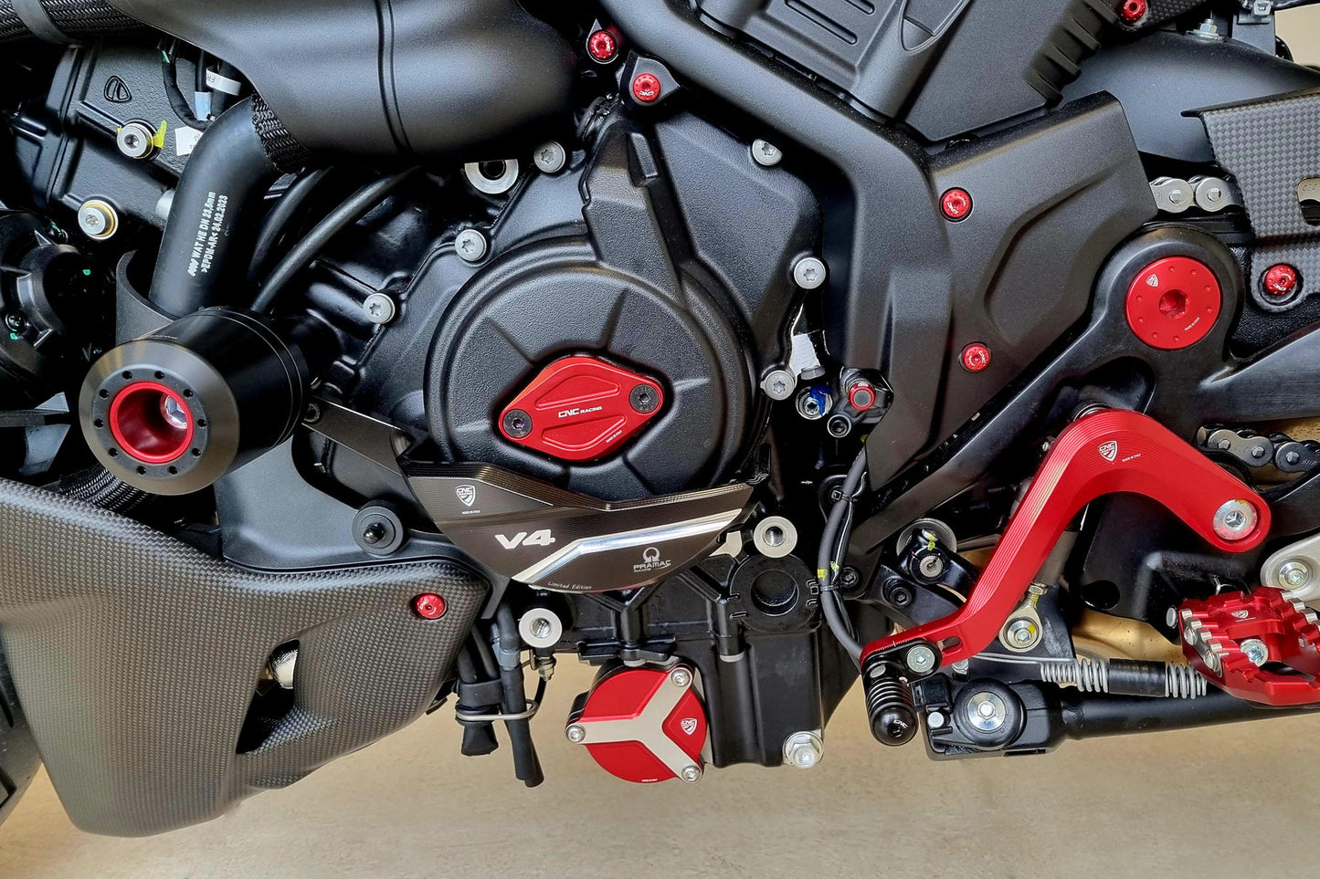 CNC Racing PRAMAC RACING LIMITED EDITION RPS Generator Guard for Ducati Diavel V4