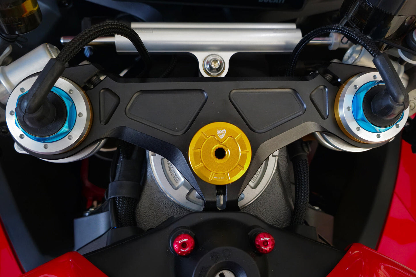 CNC Racing Steering Head Nut Cap for the Ducati Panigale V4 / Streetfighter V4