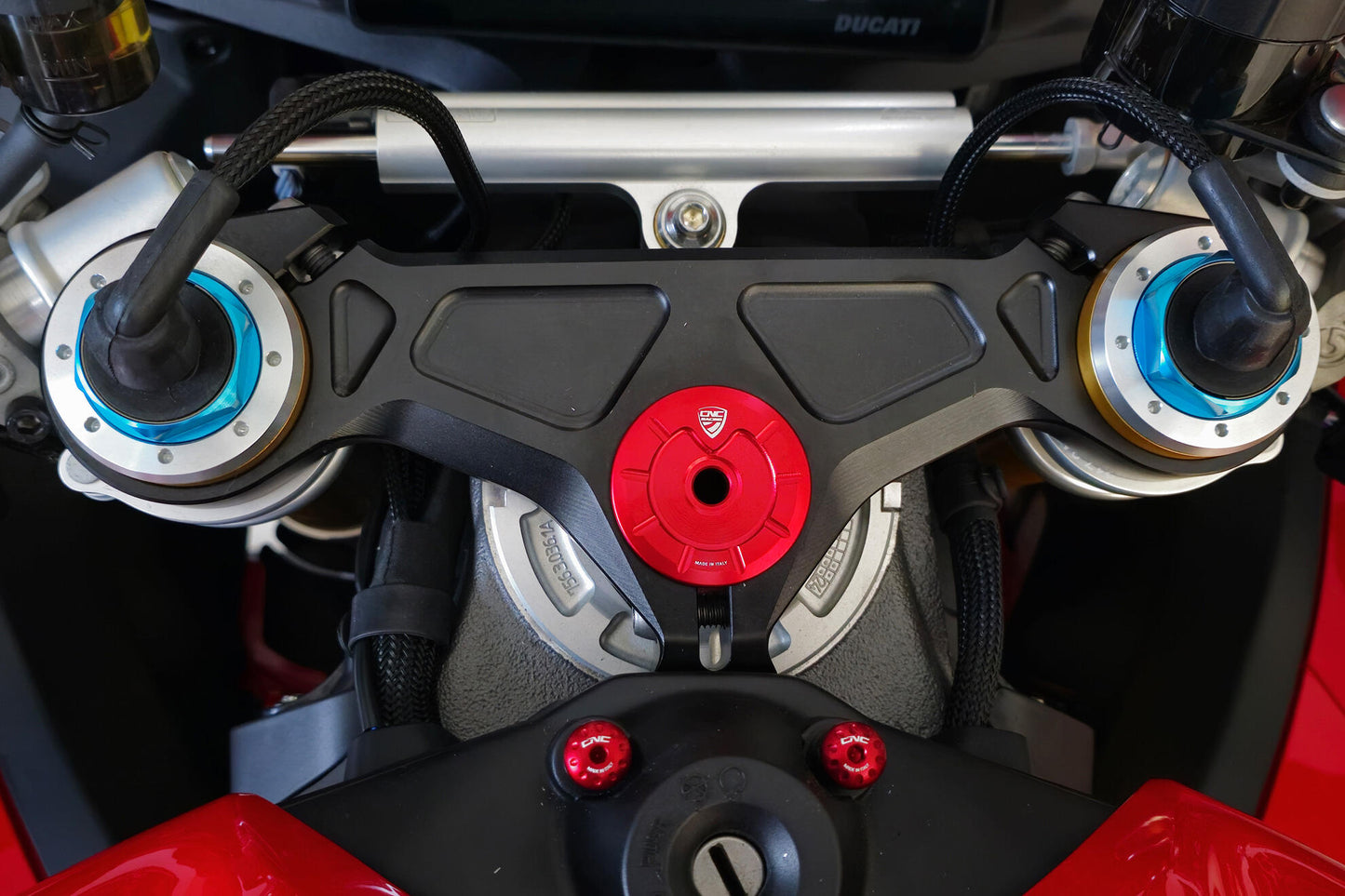 CNC Racing Steering Head Nut Cap for the Ducati Panigale V4 / Streetfighter V4