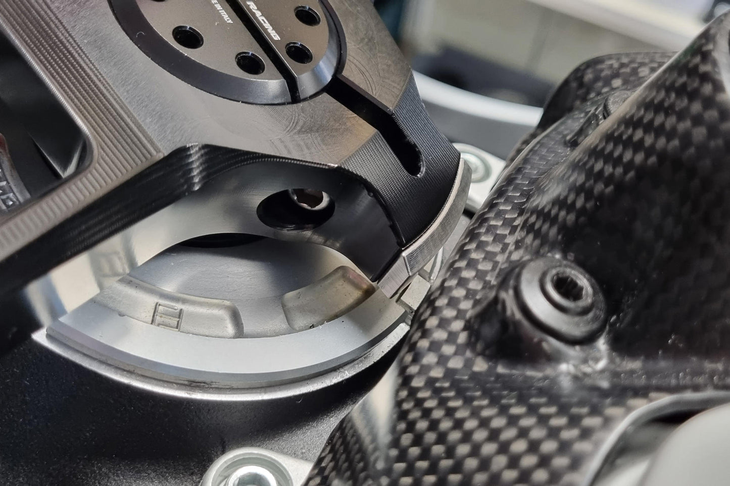 CNC Racing Steering Lock Extension for Upper Triple Clamp Kit PST16B for Ducati Panigale V2 (2020+)