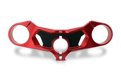 CNC Racing Carbon Fiber Inlay Upper Triple Clamp Kit for Ducati Panigale V4 / S / R / Speciale