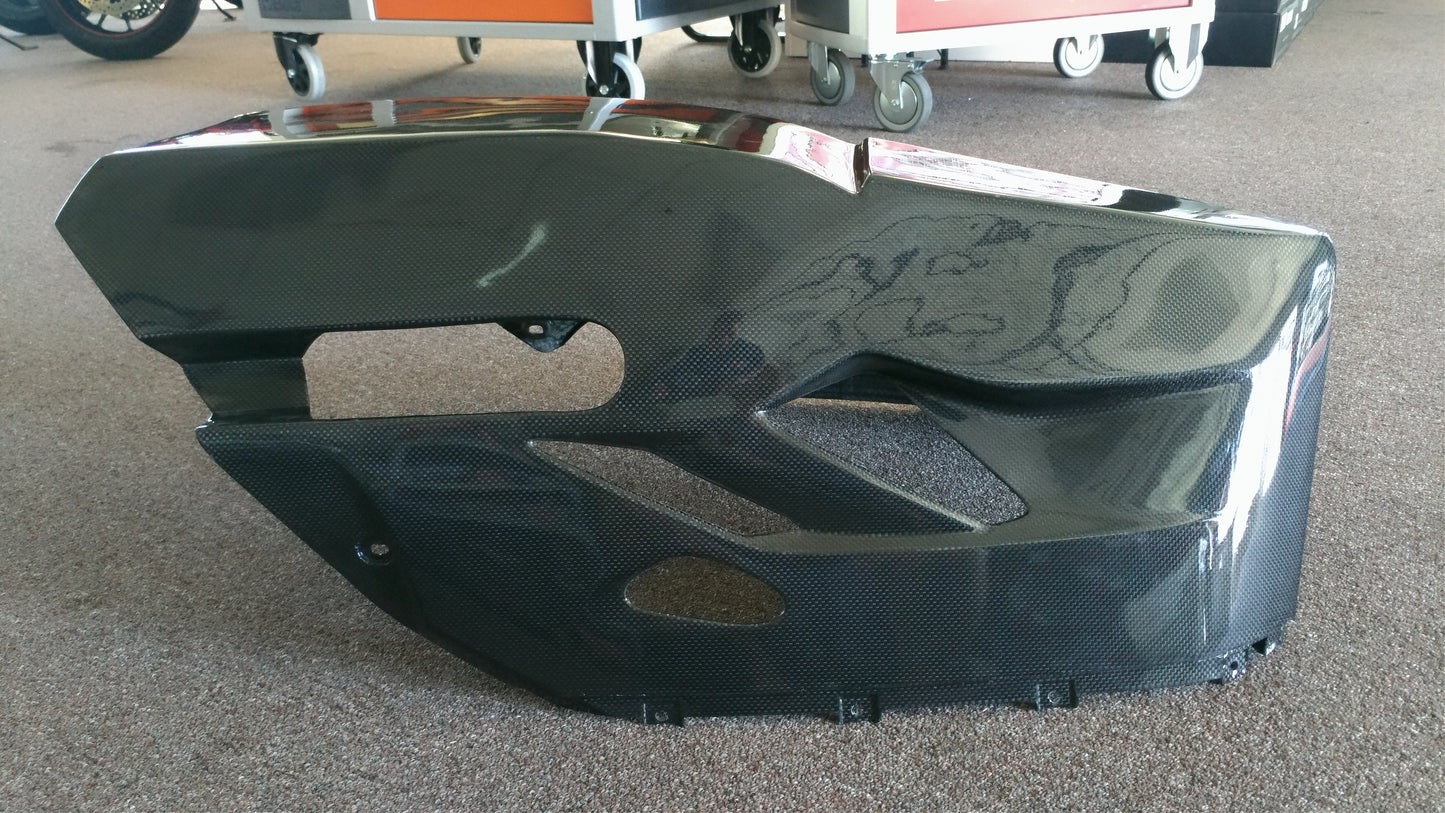 CARBONVANI - DUCATI PANIGALE RACING VERSION BELLY PAN FOR UNDER TAIL EXHAUSTS - AKRAPOVIC, QD, ZARD and TERMIGNONI FORCE