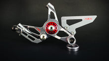 AEM FACTORY - DUCATI 899 / 959 / 1199 / 1299 / V2 PANIGALE ADJUSTABLE BILLET REARSETS  WITH COLORED ECCENTRIC