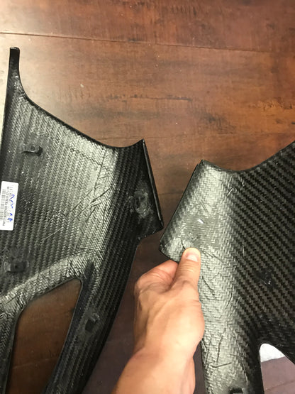 MOTOCORSE - CARBON FIBER AIR DUCT COVER SET FOR DUCATI DIAVEL 2010-18 - GLOSS - DAMAGED
