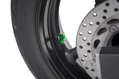 PUIG Billet 90 Degree Valve Stems - 11mm for Honda, Kawasaki, Suzuki, Yamaha, and other Asian Models
