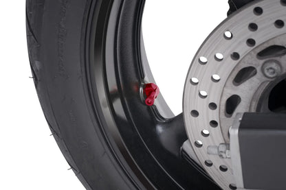 PUIG Billet 90 Degree Valve Stems - 11mm for Honda, Kawasaki, Suzuki, Yamaha, and other Asian Models