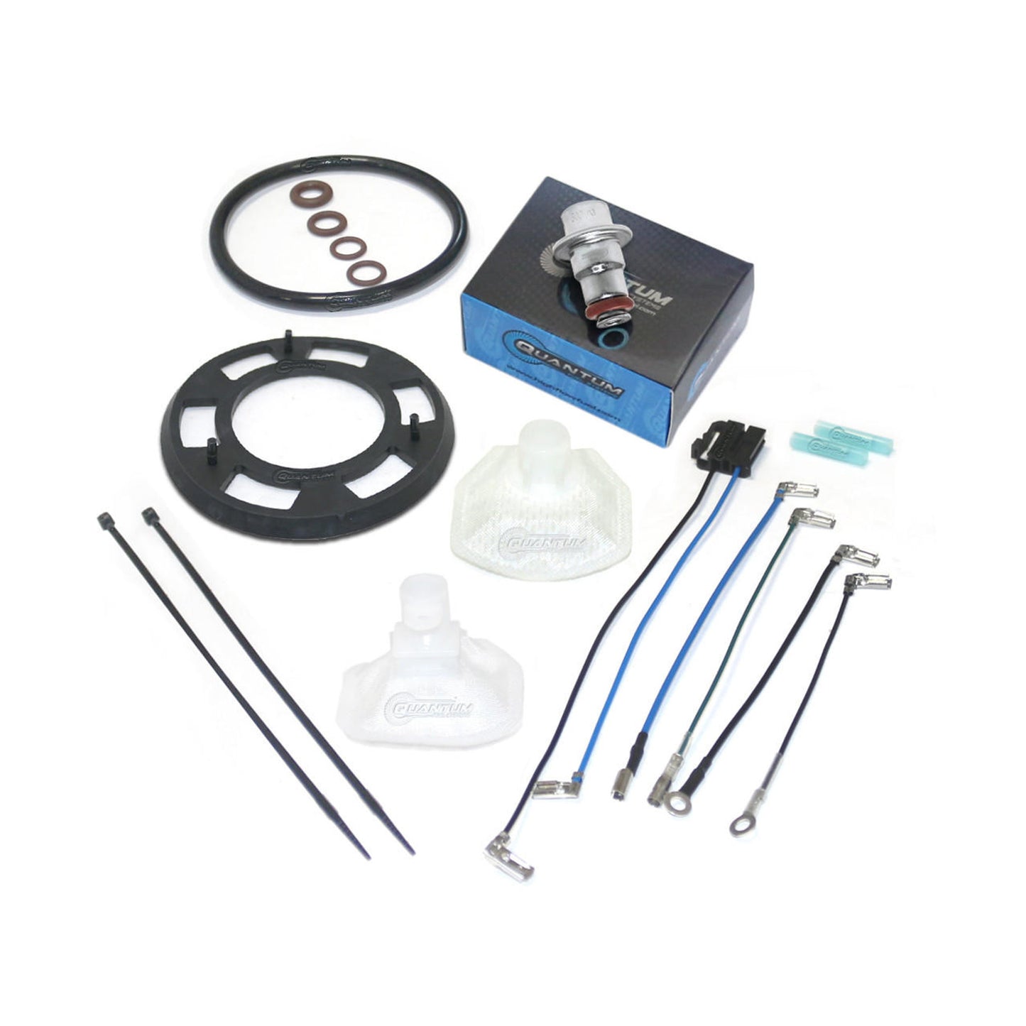 Quantum Fuel Systems Fuel Pump Repair Kit w/ Fuel Pressure Regulator, Tank Seal, Strainer for the Honda CB500 '13-23, CB500F '13-18 & etc.
