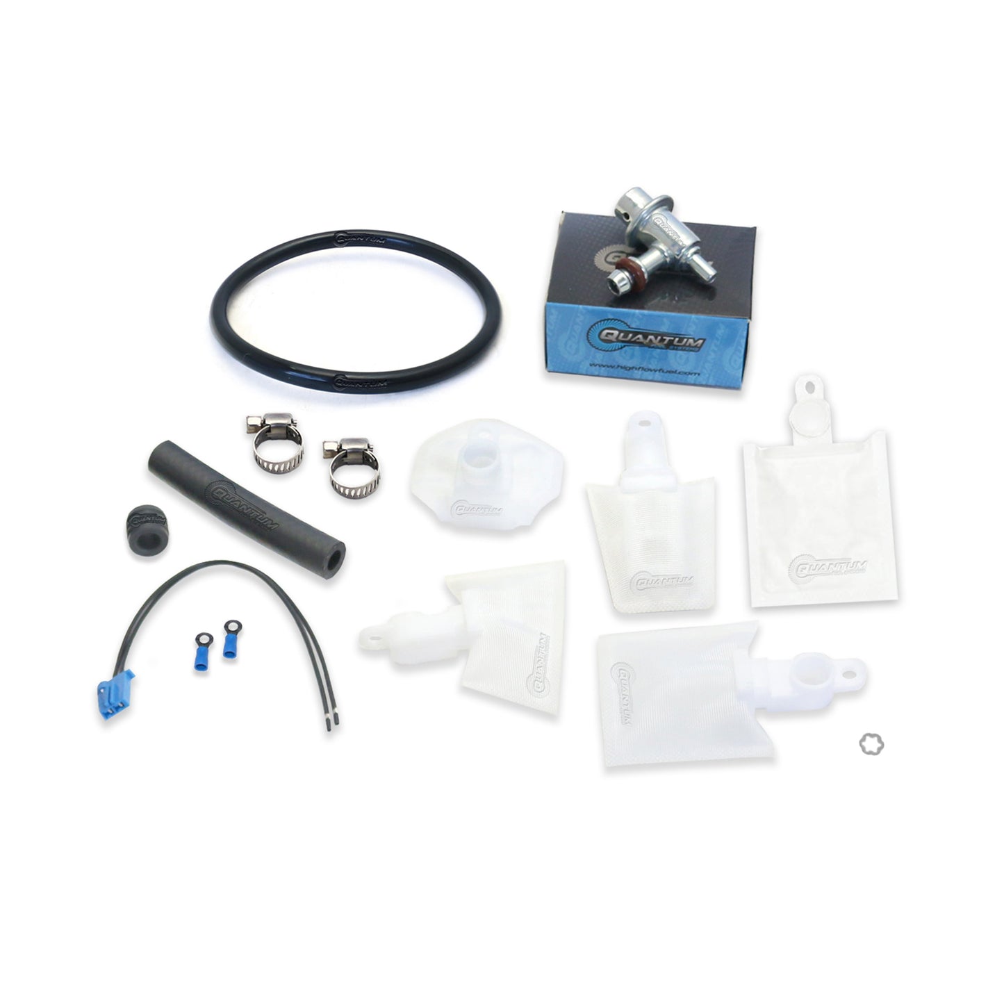Quantum Fuel Systems Fuel Pump Repair Kit w/ Fuel Pressure Regulator, Tank Seal, Strainer for the Suzuki GSX-R600 '01-03 and GSX-R1000 '01-04