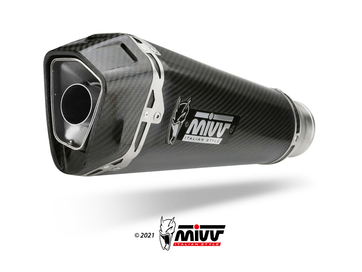MIVV Full System 1x1, Delta Race Carbon, Alto/High up Exhaust For Aprilia RS 660 20-21, Tuono 660 21