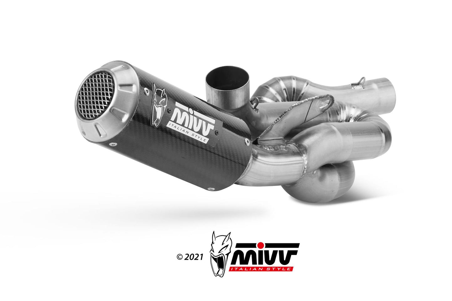 MIVV Full System 2x1, MK3 Carbon, Standard Exhaust For Ducati Panigale V4 18-21, Streetfighter V4 20-21