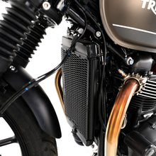 R&G Racing Pro Radiator Guard for the Triumph Thruxton 1200 / Bonneville T100 / Street Twin '16-23, Street Cup / Bonneville T100 '17-23, Speed Twin 1200 '19-21 and Speed Twin 900 '22-23