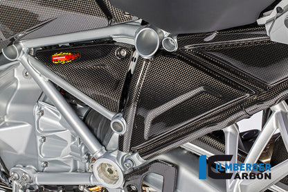 Ilmberger Carbon Triangular Frame Cover, Left Carbon for the BMW R 1200 GS '13-17, R 1200 RS '15-24, R 1200 GS Adventure 2014