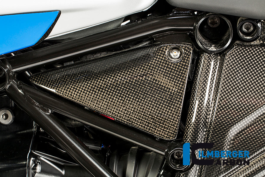 Ilmberger Carbon Triangular Frame Cover, Left Carbon for the BMW R 1200 GS '13-17, R 1200 RS '15-24, R 1200 GS Adventure 2014