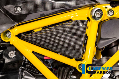 Ilmberger Carbon Triangular Frame Cover, Left Carbon for the BMW R 1200 GS '13-17, R 1200 RS '15-24, R 1200 GS Adventure 2014