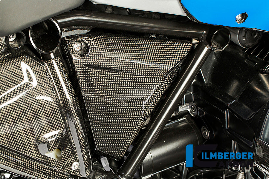 Ilmberger Carbon Triangular Frame Cover, Right Carbon for the BMW R 1200 GS '13-17, R 1200 RS '15-24, R 1200 GS Adventure 2014