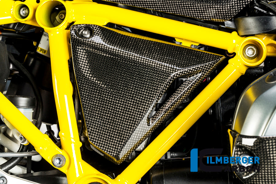 Ilmberger Carbon Triangular Frame Cover, Right Carbon for the BMW R 1200 GS '13-17, R 1200 RS '15-24, R 1200 GS Adventure 2014