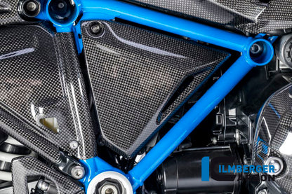 Ilmberger Carbon Triangular Frame Cover, Right Carbon for the BMW R 1200 GS '13-17, R 1200 RS '15-24, R 1200 GS Adventure 2014