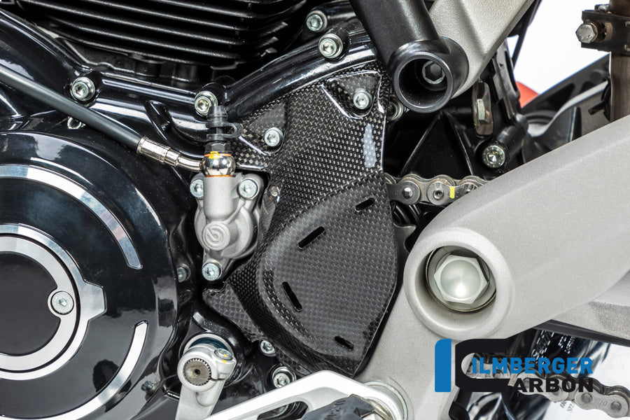 Ilmberger Carbon Sprocket Cover Surface for the Ducati Scrambler 1100 '17
