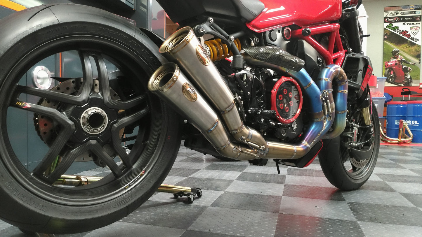 ZARD Full 2-1-2 Exhaust for 2016+ Ducati Monster 1200 R and  2017+ Monster 1200 / S