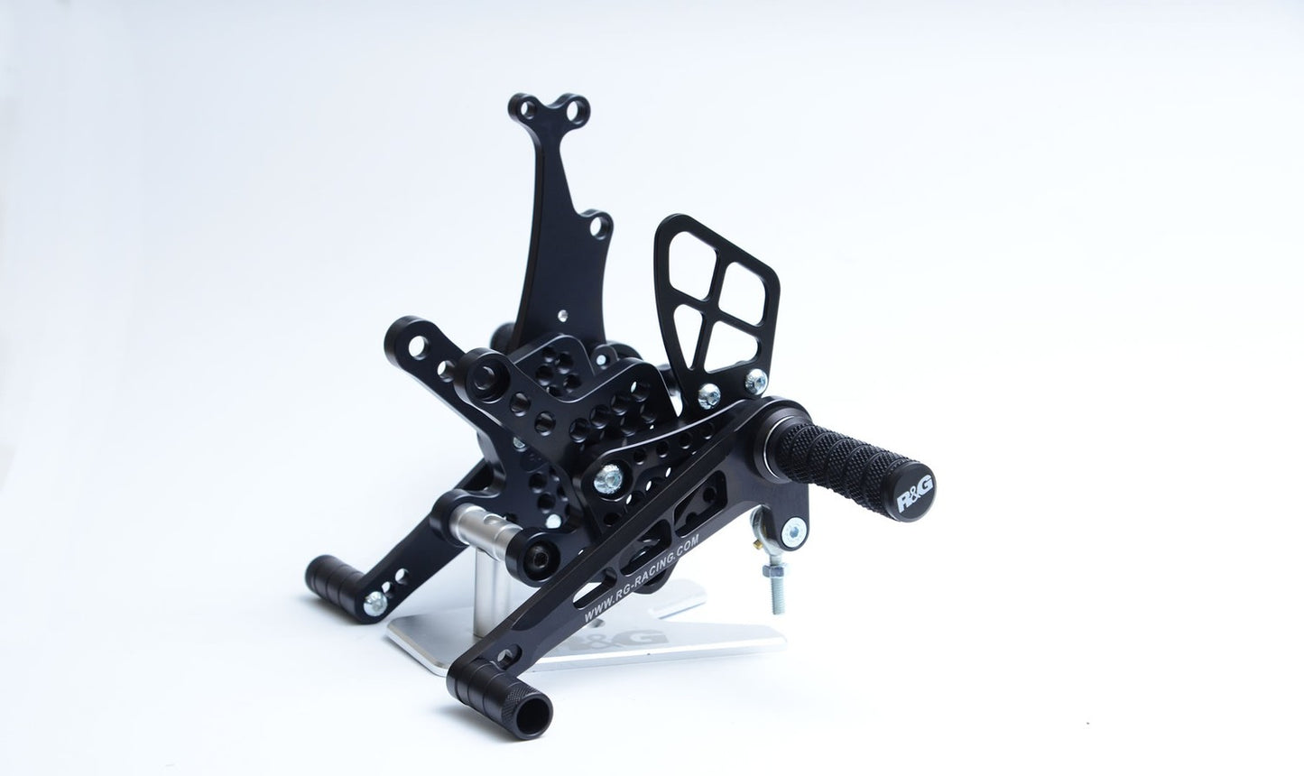 R&G Racing Rearsets (road & race gearbox - leave off front sprocket cover for race fitment) for Kawasaki ZX-10R '16-'22, ZX-10RR '21-'22