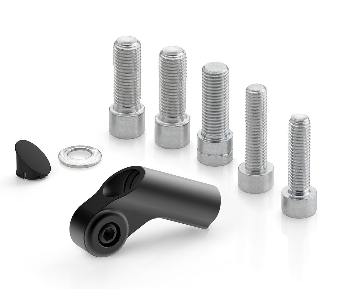 Rizoma Mirror Adapter BS887B - For Ducati Diavel, XDiavel, Moto Guzzi, BMW R 1200 / 1250 / 1300 GS, and Vespa GTS Super 300 HPE -DISCO