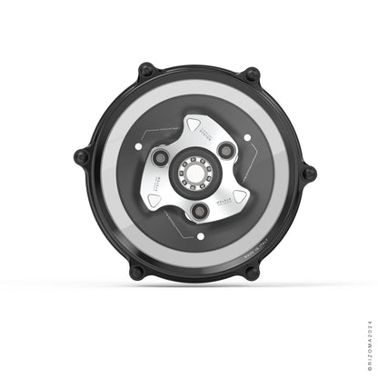Rizoma Clear Wet Clutch Cover kit - OILQUARIUM for the Ducati Panigale V2 / 1299 / 1199 / 959 and Streetfighter V2 (and 899 too with modification)