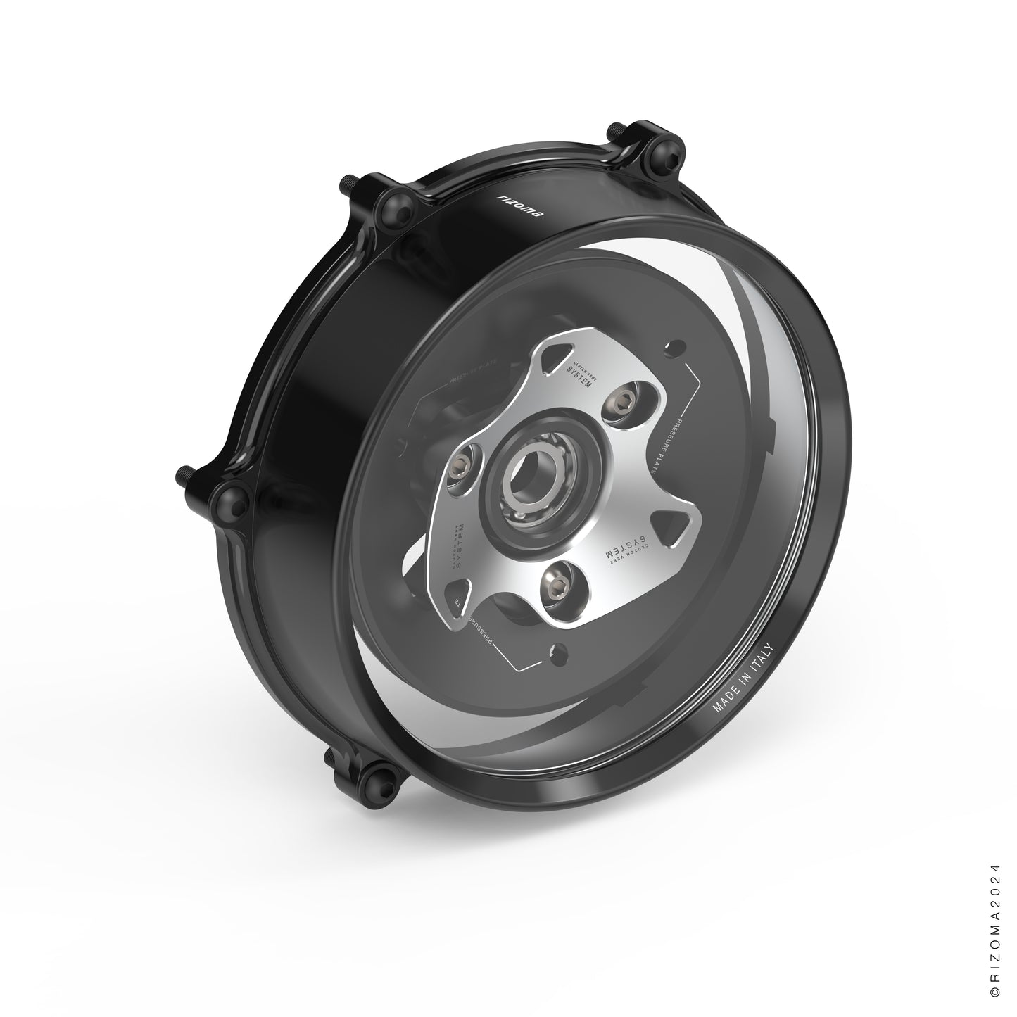 Rizoma Clear Wet Clutch Cover kit - OILQUARIUM for the Ducati Panigale / Streetfighter / Multistrada / Diavel V4