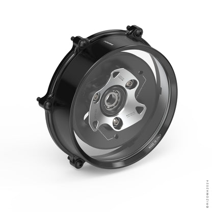 Rizoma Clear Wet Clutch Cover kit - OILQUARIUM for the Ducati Panigale / Streetfighter / Multistrada / Diavel V4