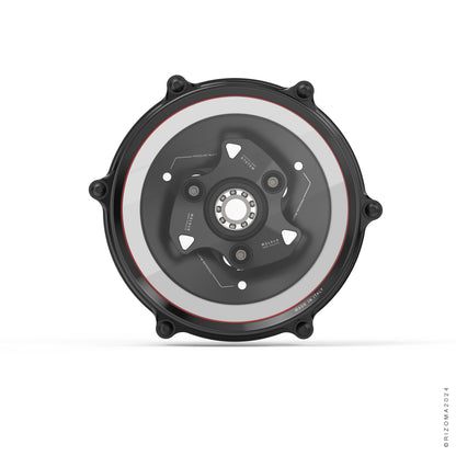 Rizoma Clear Wet Clutch Cover kit - OILQUARIUM for the Ducati Panigale / Streetfighter / Multistrada / Diavel V4