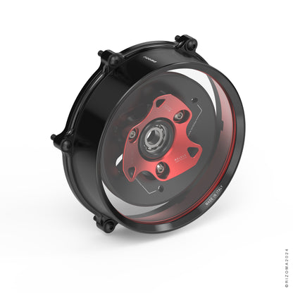Rizoma Clear Wet Clutch Cover kit - OILQUARIUM for the Ducati Panigale / Streetfighter / Multistrada / Diavel V4