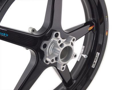 BST Twin TEK 5 Spoke Carbon Fiber Front Wheel for the Triumph Rocket III (2014+) w/ABS - Includes Carrier - 3.5 x 18