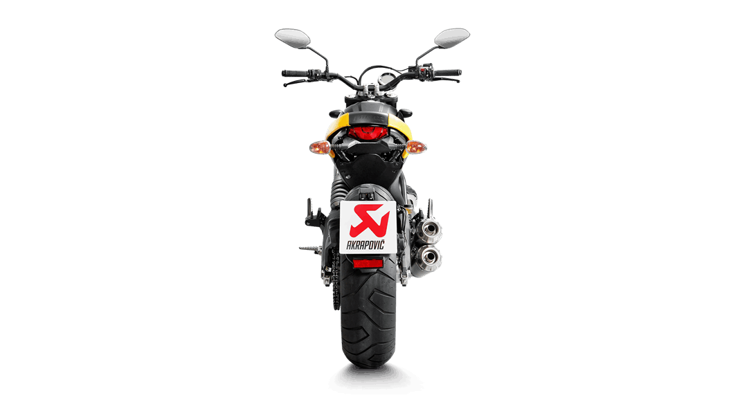 Akrapovic Black Titanium GP Slip-On Exhaust Ducati Scrambler / Monster 797