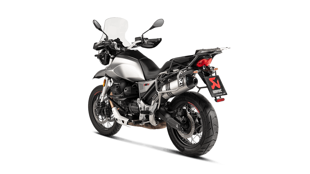 Akrapovic Titanium Slip-on Exhaust System for Moto Guzzi V85 TT (2021+)