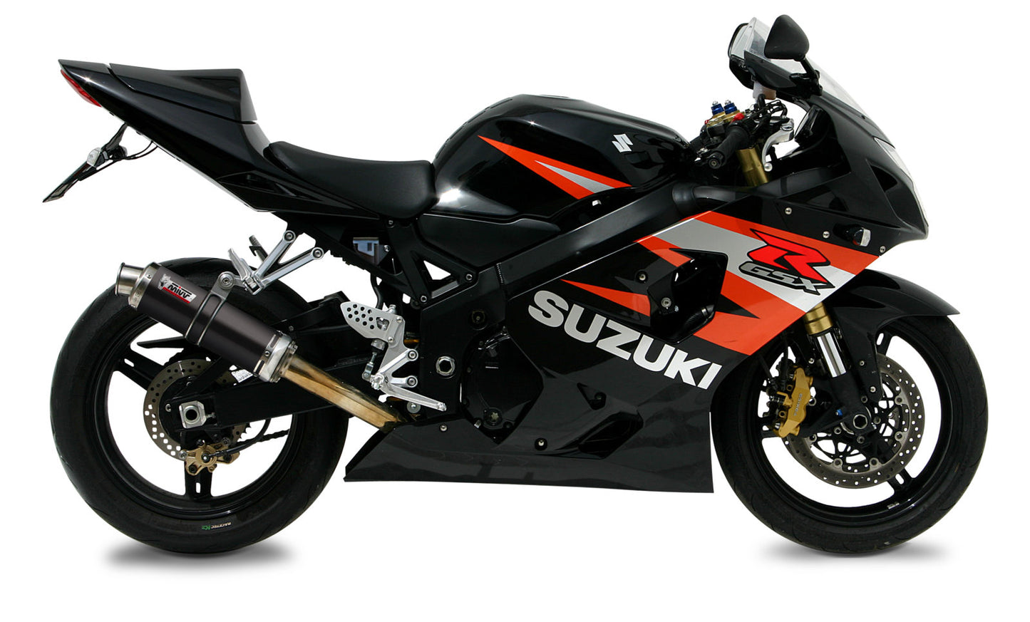 MIVV Bolt-on, GP Black, Standard Exhaust For Suzuki GSX-R 600/GSX-R 750 2004-2005