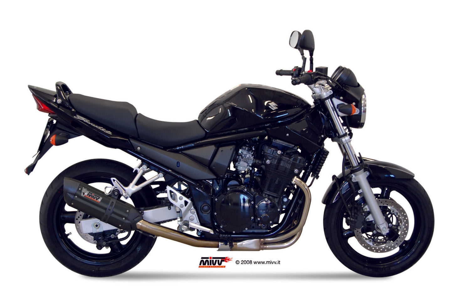 MIVV Slip-on, Suono Black, Standard Exhaust For Suzuki Bandit 650 2005-2006